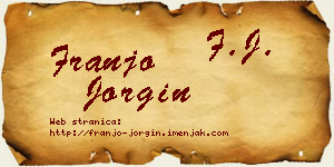 Franjo Jorgin vizit kartica